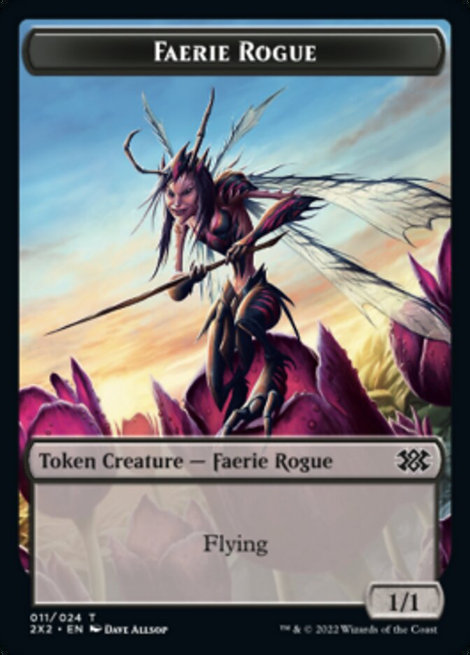 Faerie Rogue // Treasure Double-sided Token [Double Masters 2022 Tokens] | Cracking-Singles