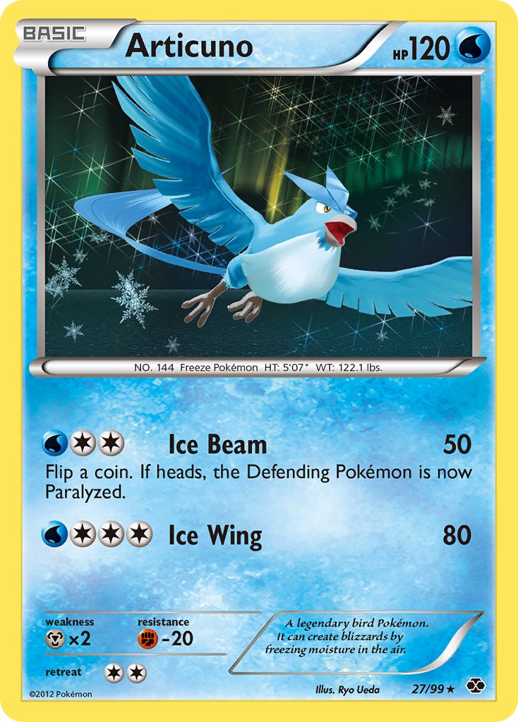 Articuno (27/99) (Blister Exclusive) [Black & White: Next Destinies] | Cracking-Singles