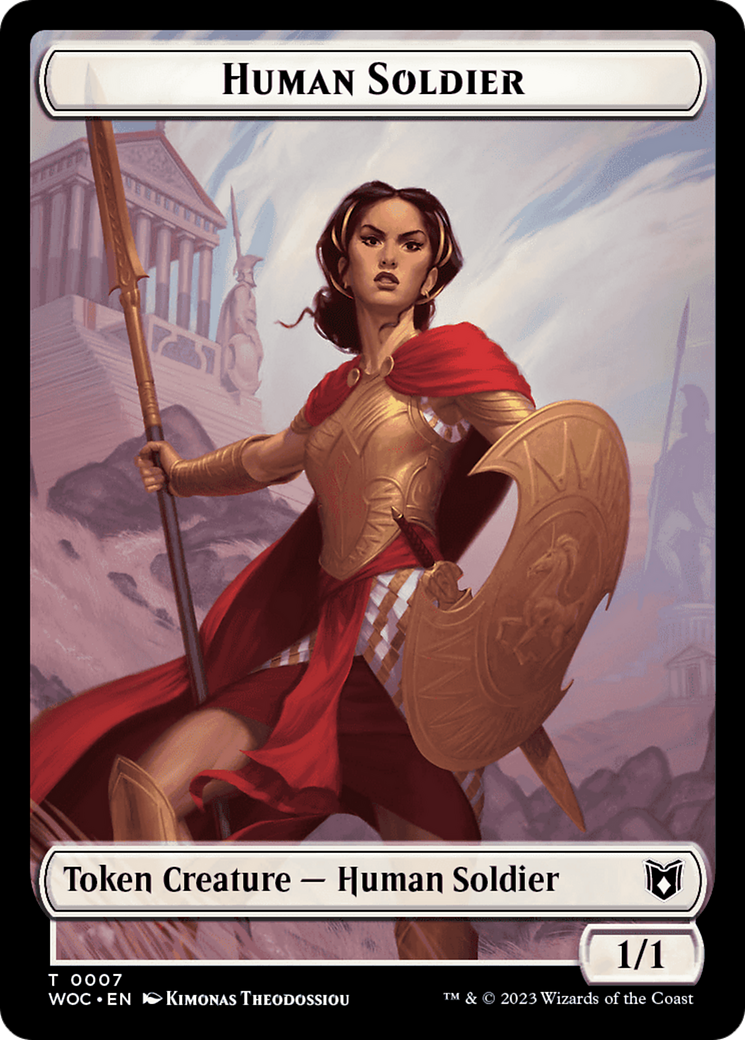 Pirate // Human Soldier Double-Sided Token [Wilds of Eldraine Commander Tokens] | Cracking-Singles