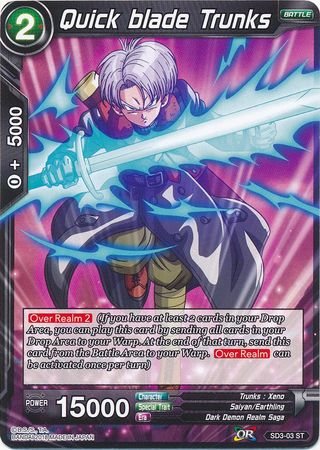 Quick blade Trunks (Starter Deck - The Dark Invasion) [SD3-03] | Cracking-Singles