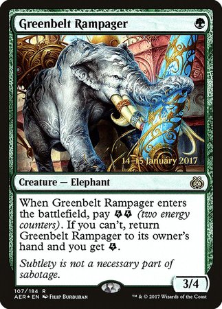 Greenbelt Rampager [Aether Revolt Prerelease Promos] | Cracking-Singles