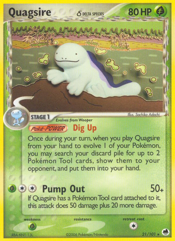 Quagsire (21/101) (Delta Species) [EX: Dragon Frontiers] | Cracking-Singles