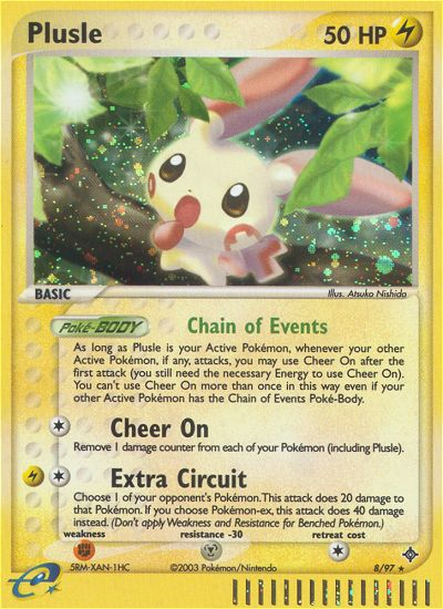 Plusle (8/97) [EX: Dragon] | Cracking-Singles