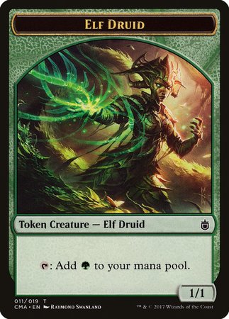 Elf Druid Token (011) [Commander Anthology Tokens] | Cracking-Singles