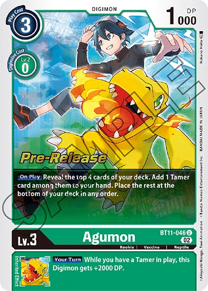 Agumon [BT11-046] [Dimensional Phase Pre-Release Promos] | Cracking-Singles