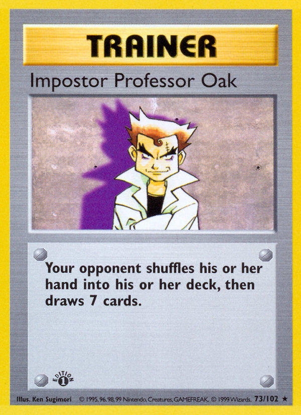 Impostor Professor Oak (73/102) (Shadowless) [Base Set 1st Edition] | Cracking-Singles