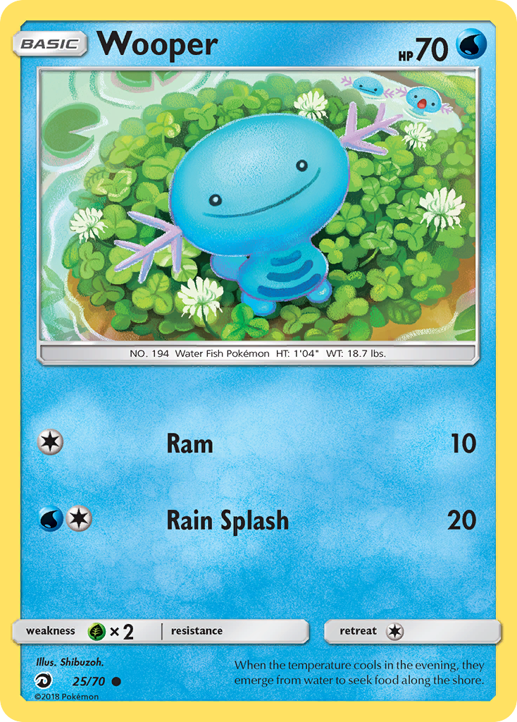 Wooper (25/70) [Sun & Moon: Dragon Majesty] | Cracking-Singles