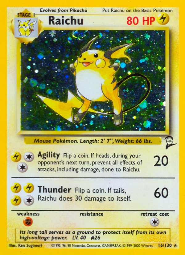 Raichu (16/130) [Base Set 2] | Cracking-Singles