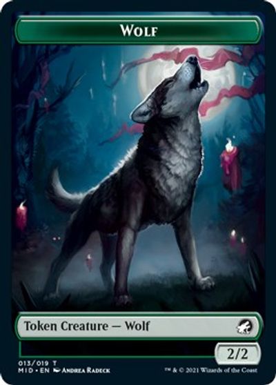 Rhino // Wolf Double-sided Token [Innistrad: Midnight Hunt Commander] | Cracking-Singles