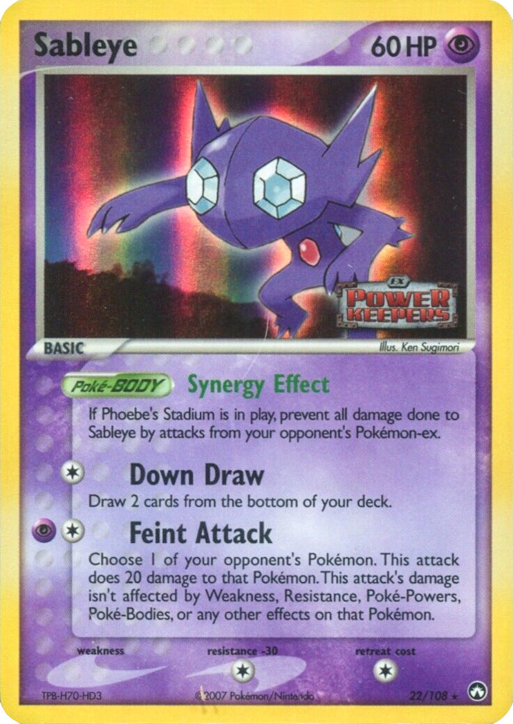 Sableye (22/108) (Stamped) [EX: Power Keepers] | Cracking-Singles