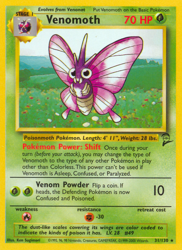 Venomoth (31/130) [Base Set 2] | Cracking-Singles