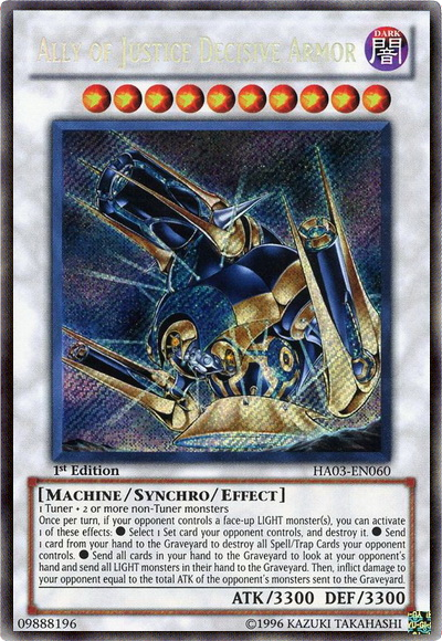 Ally of Justice Decisive Armor [HA03-EN060] Secret Rare | Cracking-Singles