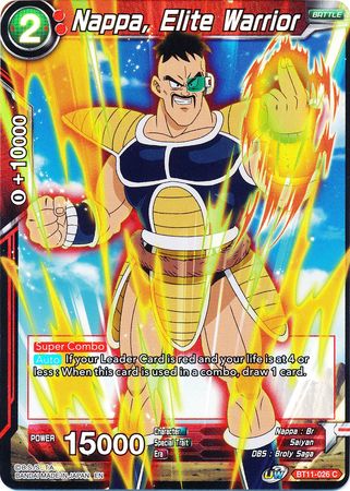 Nappa, Elite Warrior [BT11-026] | Cracking-Singles