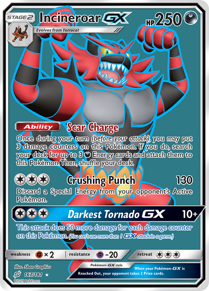 Incineroar GX (167/181) [Sun & Moon: Team Up] | Cracking-Singles