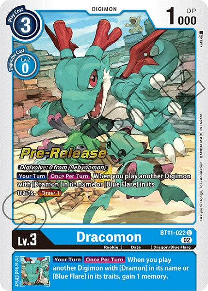 Dracomon [BT11-022] [Dimensional Phase Pre-Release Promos] | Cracking-Singles