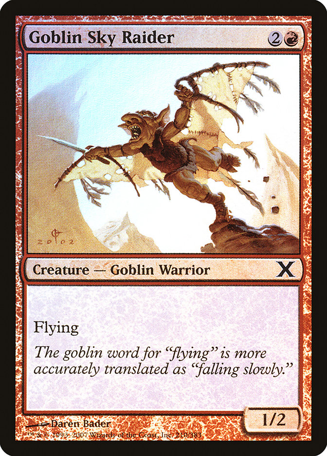 Goblin Sky Raider (Premium Foil) [Tenth Edition] | Cracking-Singles