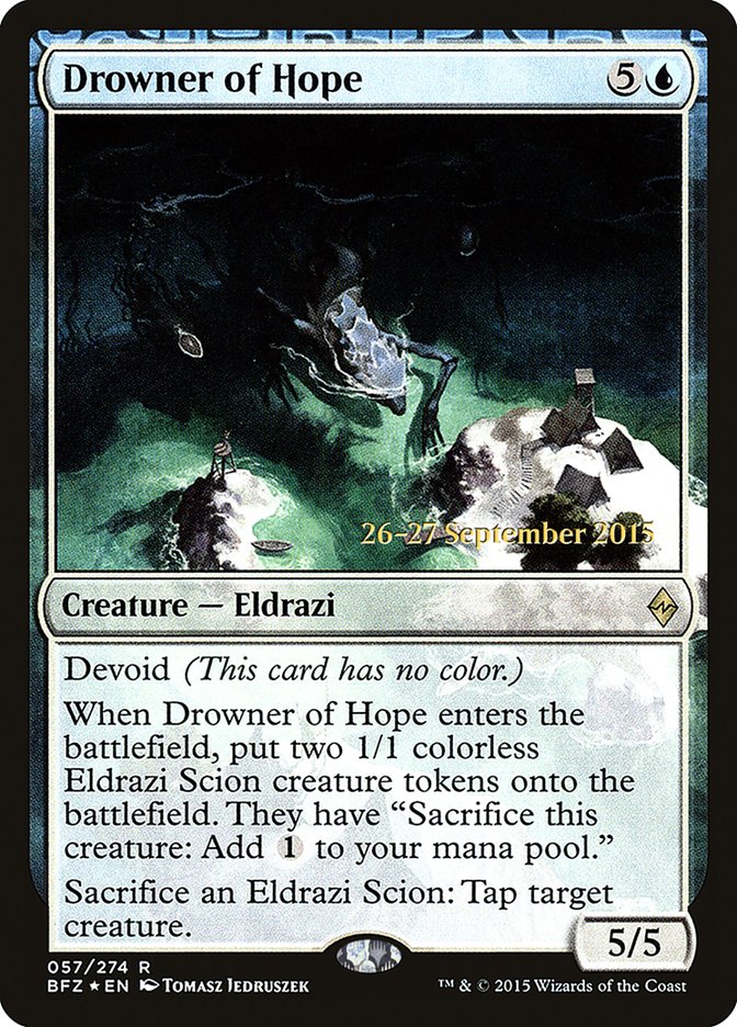 Drowner of Hope  [Battle for Zendikar Prerelease Promos] | Cracking-Singles