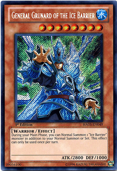 General Grunard of the Ice Barrier [HA03-EN049] Secret Rare | Cracking-Singles