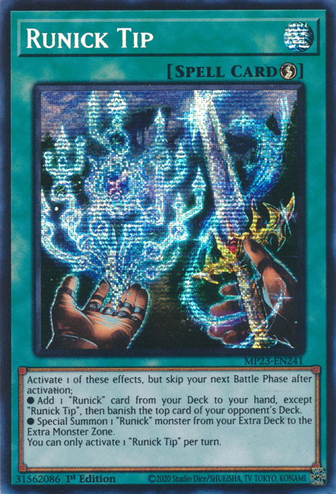 Runick Tip [MP23-EN241] Prismatic Secret Rare | Cracking-Singles