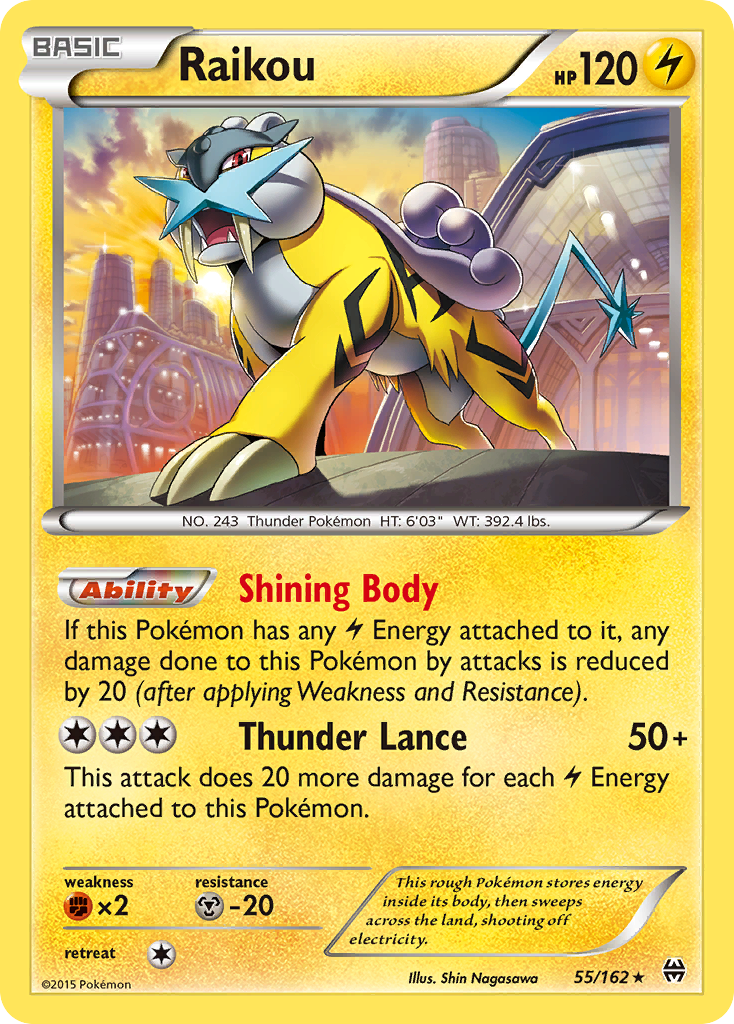 Raikou (55/162) [XY: BREAKthrough] | Cracking-Singles