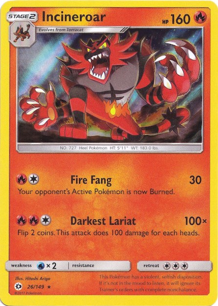 Incineroar (26/149) (Water Web Holo) [Sun & Moon: Base Set] | Cracking-Singles