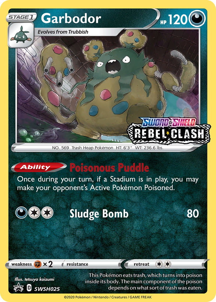 Garbodor (SWSH025) (Prerelease Promo) [Sword & Shield: Black Star Promos] | Cracking-Singles