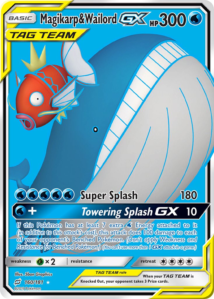 Magikarp & Wailord GX (160/181) [Sun & Moon: Team Up] | Cracking-Singles