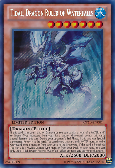 Tidal, Dragon Ruler of Waterfalls [CT10-EN001] Secret Rare | Cracking-Singles