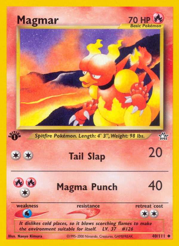 Magmar (40/111) [Neo Genesis 1st Edition] | Cracking-Singles