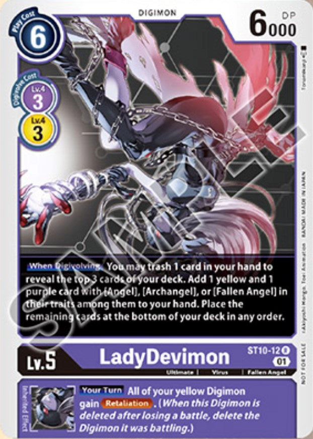 LadyDevimon [ST10-12] (Tamer Goods Set Angewomon & LadyDevimon) [Starter Deck: Parallel World Tactician Promos] | Cracking-Singles