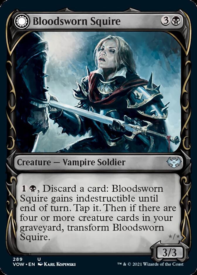 Bloodsworn Squire // Bloodsworn Knight (Showcase Fang Frame) [Innistrad: Crimson Vow] | Cracking-Singles