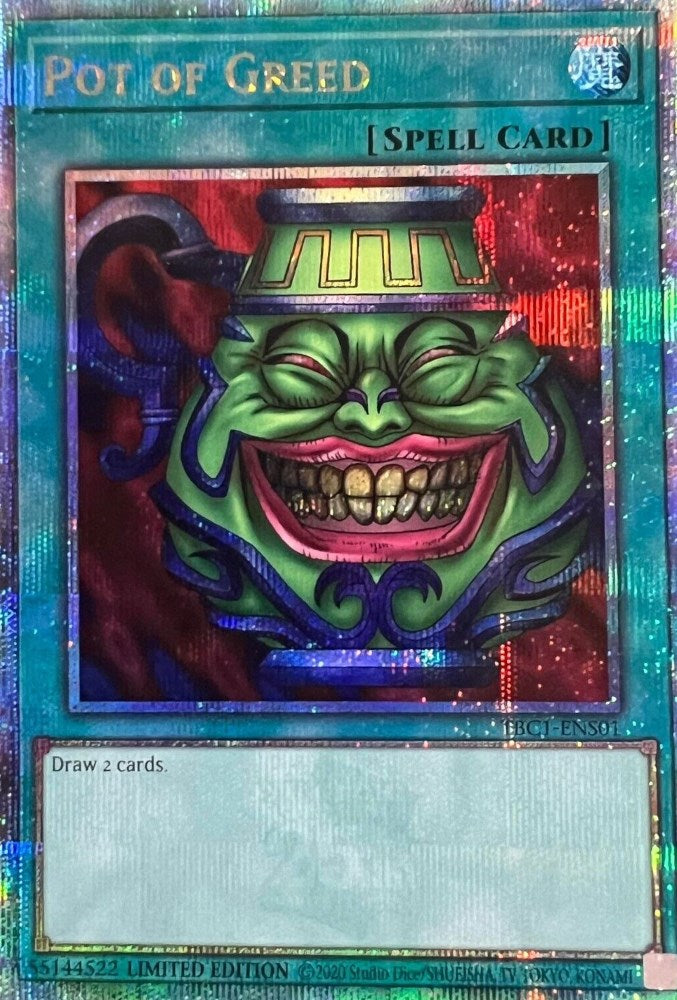 Pot of Greed [TBC1-ENS01] Secret Rare | Cracking-Singles