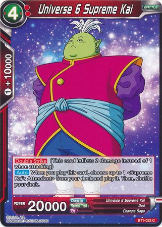 Universe 6 Supreme Kai [BT1-022] | Cracking-Singles