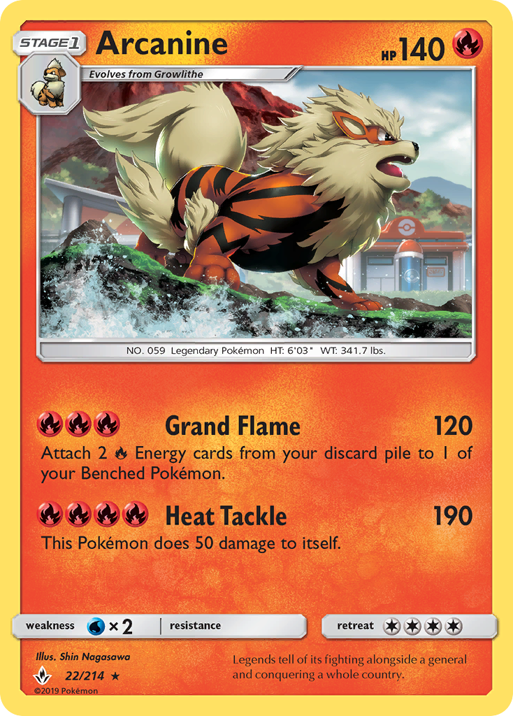 Arcanine (22/214) [Sun & Moon: Unbroken Bonds] | Cracking-Singles