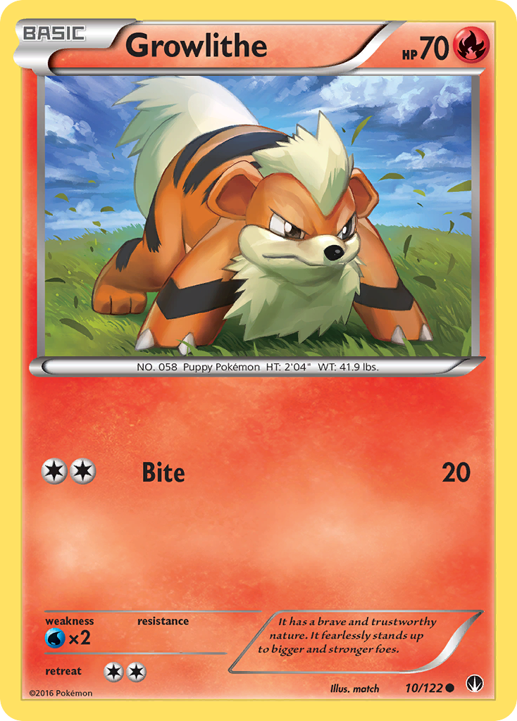 Growlithe (10/122) [XY: BREAKpoint] | Cracking-Singles