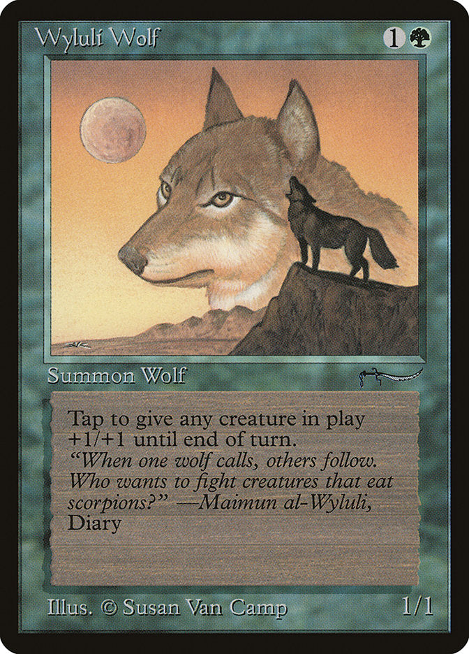 Wyluli Wolf (Light Mana Cost) [Arabian Nights] | Cracking-Singles