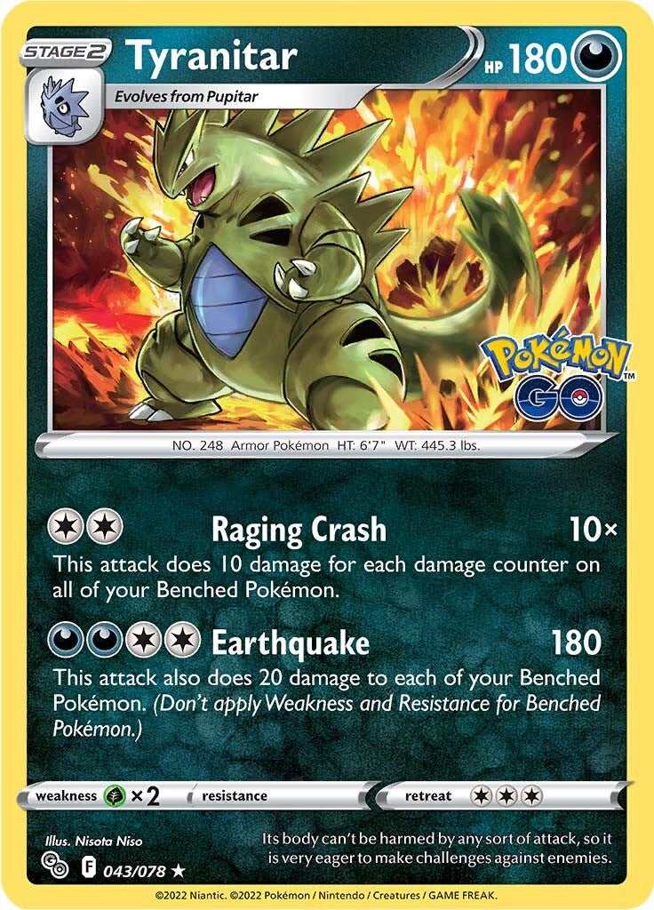 Tyranitar (043/078) [Pokémon GO] | Cracking-Singles