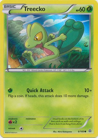 Treecko (6/160) (Sheen Holo) [XY: Primal Clash] | Cracking-Singles