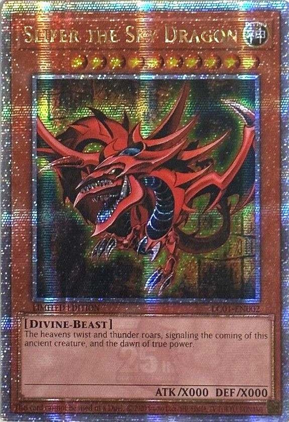 Slifer the Sky Dragon (25th Anniversary) [LC01-EN002] Quarter Century Secret Rare | Cracking-Singles