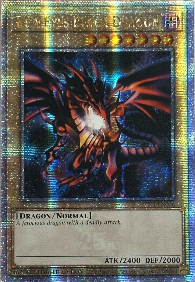 Red-Eyes Black Dragon (25th Anniversary) [LC01-EN006] Quarter Century Secret Rare | Cracking-Singles