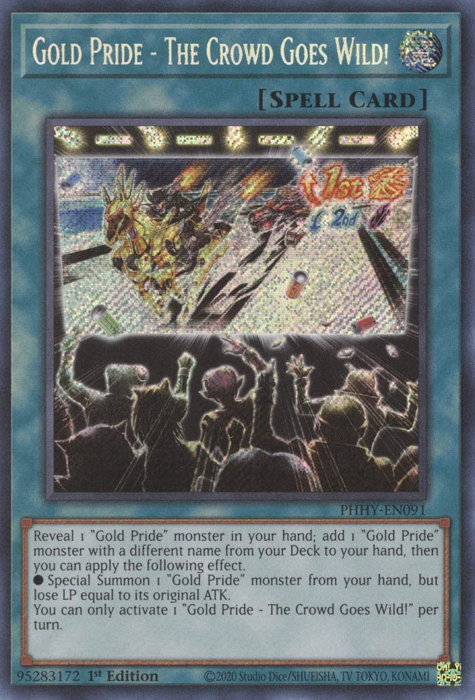 Gold Pride - The Crowd Goes Wild! [PHHY-EN091] Secret Rare | Cracking-Singles