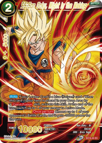 SS Son Goku, Might in the Making [EX19-03] | Cracking-Singles