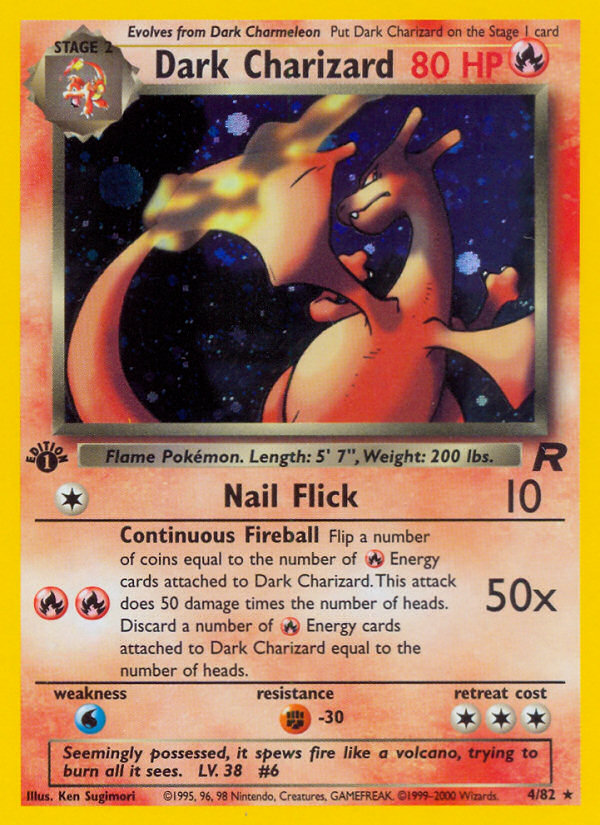 Dark Charizard (4/82) [Team Rocket 1st Edition] | Cracking-Singles