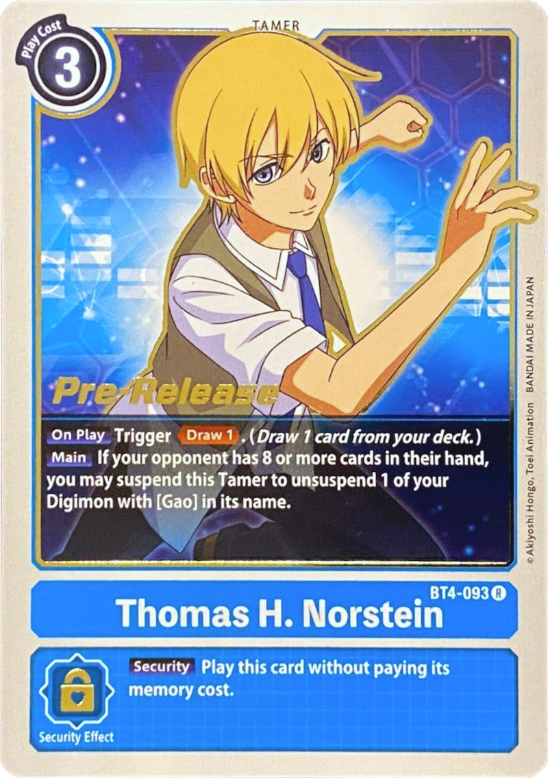 Thomas H. Norstein [BT4-093] [Great Legend Pre-Release Promos] | Cracking-Singles