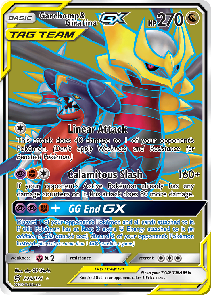 Garchomp & Giratina GX (228/236) [Sun & Moon: Unified Minds] | Cracking-Singles