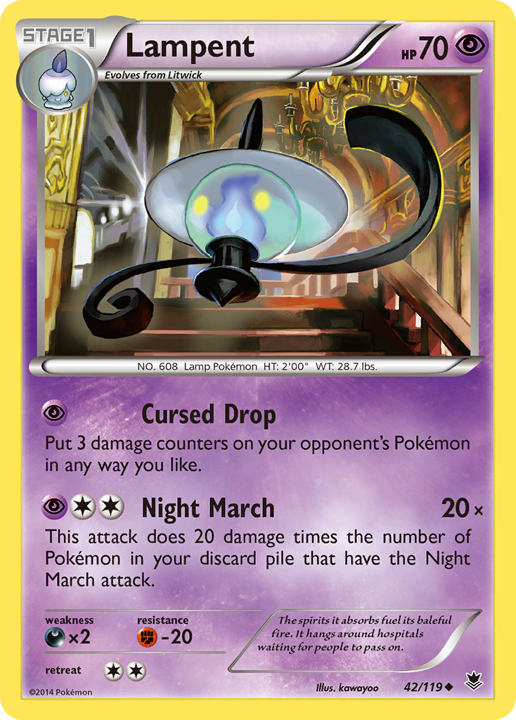 Lampent (42/119) [XY: Phantom Forces] | Cracking-Singles