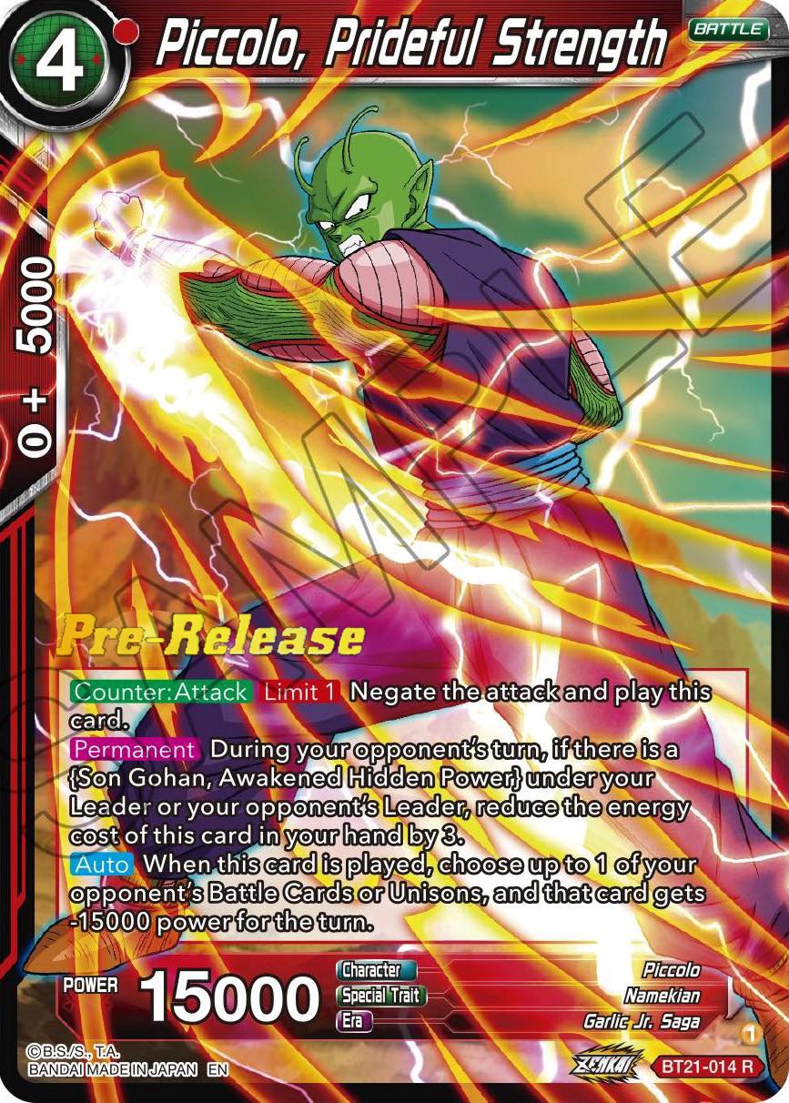 Piccolo, Prideful Strength (BT21-014) [Wild Resurgence Pre-Release Cards] | Cracking-Singles