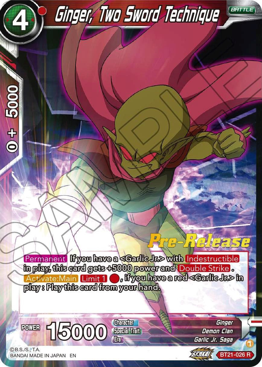 Ginger, Two Sword Technique (BT21-026) [Wild Resurgence Pre-Release Cards] | Cracking-Singles