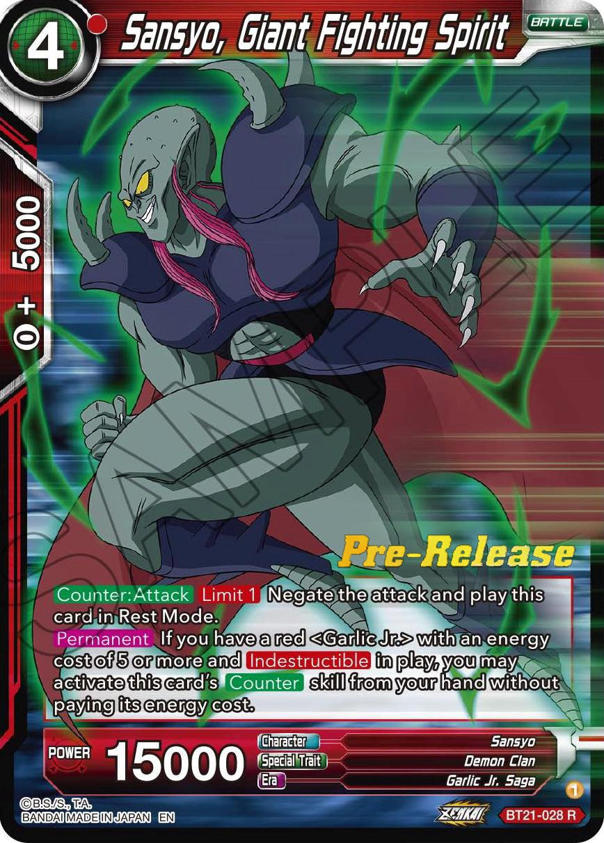 Sansyo, Giant Fighting Spirit (BT21-028) [Wild Resurgence Pre-Release Cards] | Cracking-Singles