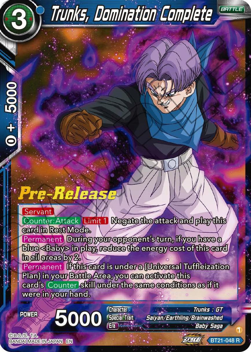 Trunks, Domination Complete (BT21-048) [Wild Resurgence Pre-Release Cards] | Cracking-Singles